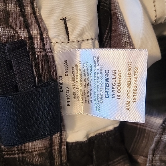 Plaid Wrangler Shorts, Kids Size 10 - Picture 4 of 4